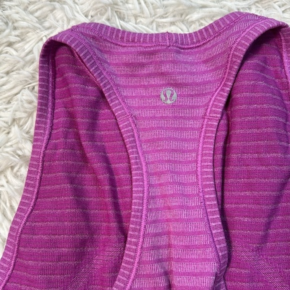 Lululemon Run: Swiftly Tech Tank Rugby Stripe Tonal Heathered Ultra Violet - Picture 4 of 4